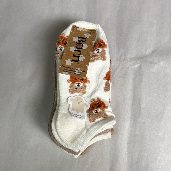 New Born Socks Women’s 6 Pair Halloween Bears Fall Cotton No Show Casual Active - Picture 1 of 15